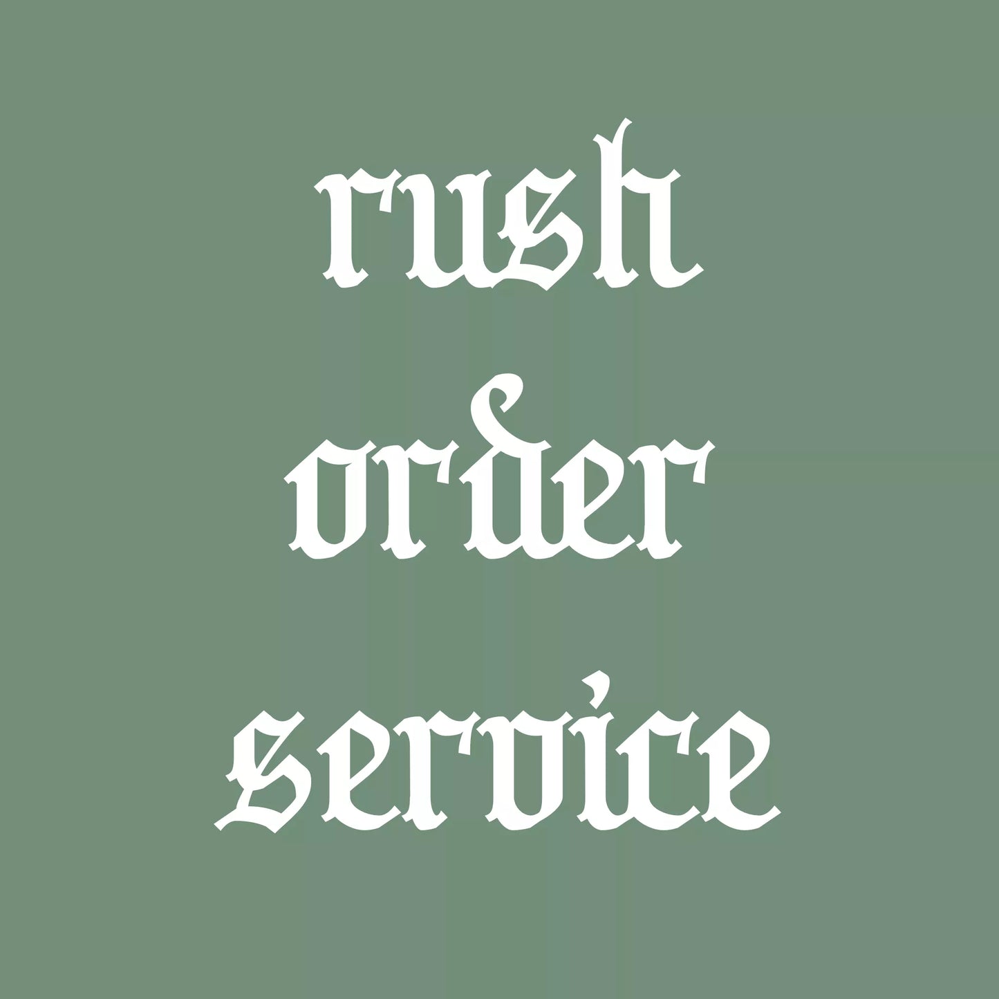 Rush Order Service, The Serpents Club