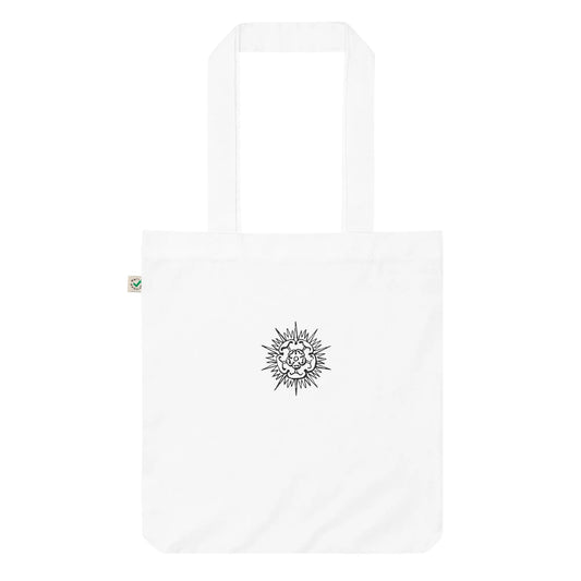 Embroidered Yorkshire Rose Tote - Black, Bag, Apparel & Accessories, The Serpents Club